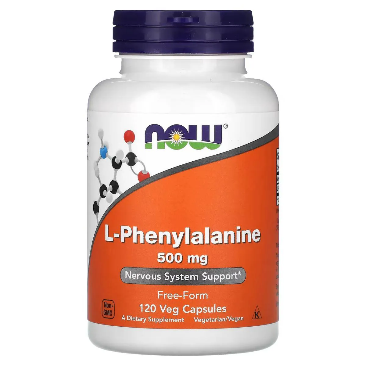 Fenilalanina 500mg 120 Capsulas Veganas - Now Foods