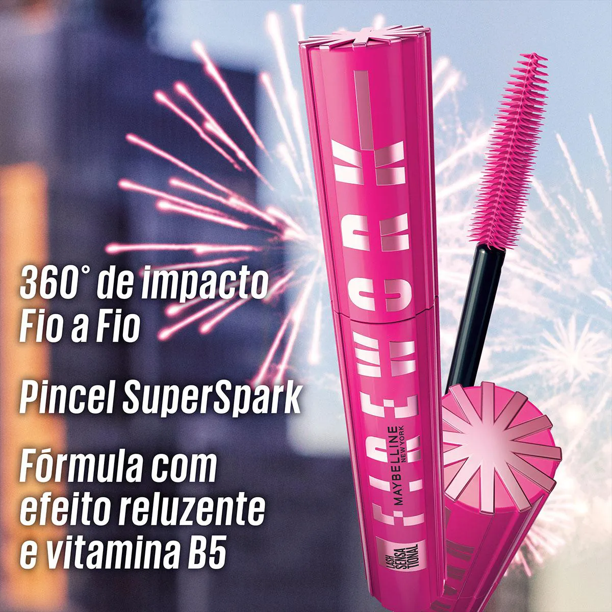 Máscara de Cílios Maybelline Lash Sensational Firework À Prova D'Água 1 unidade