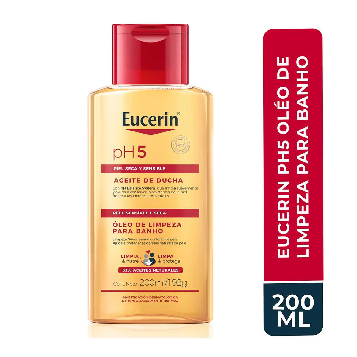 Óleo de Limpeza para Banho Eucerin pH5 Pele Sensível e Seca com 200ml