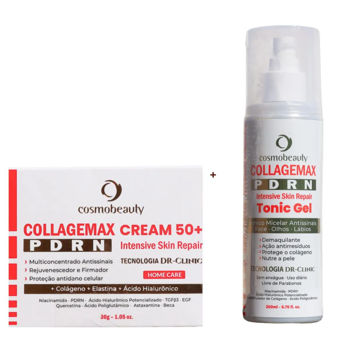 Cosmobeauty Kit Creme e Tonico Facial Collagemax Pdrn