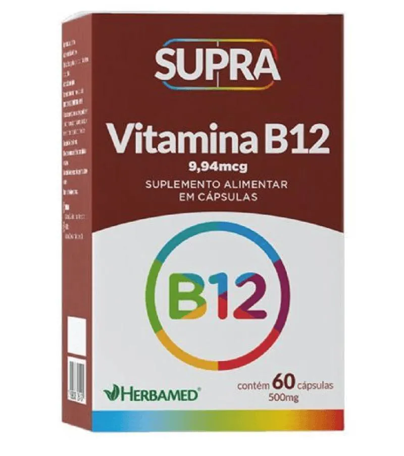 Supra Vitamina B12 500Mg C/60 cápsulas - Herbamed