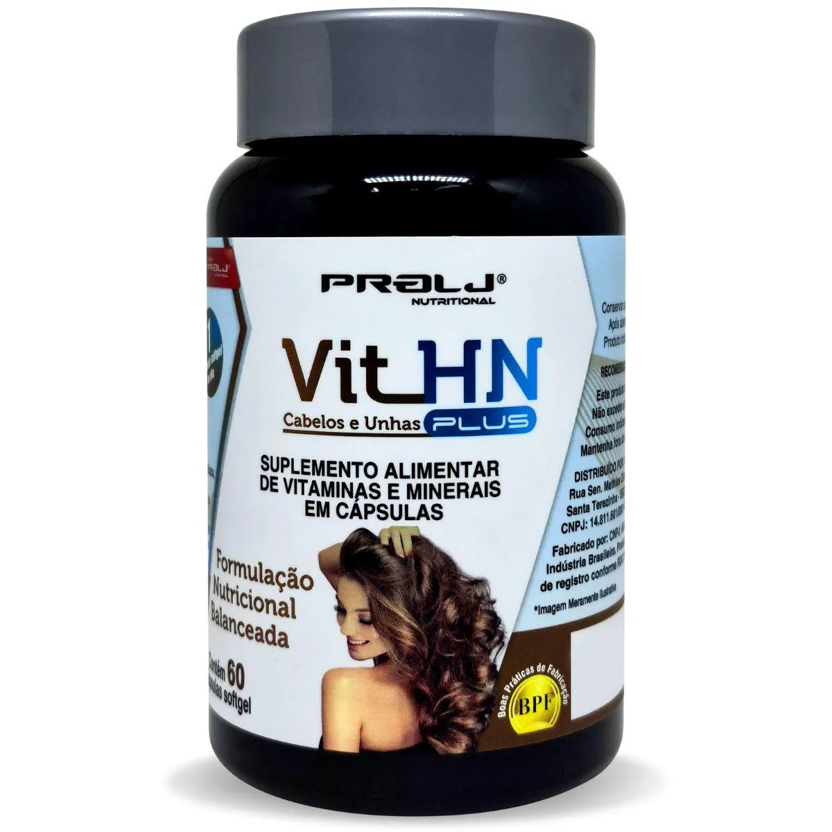 Vit Hn Cabelos e Unhas 750Mg 60 cápsulas Softgel Prolj Nutritional