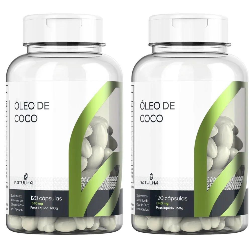 Kit 2x Óleo de Coco 1340mg 120 cápsulas - Natulha