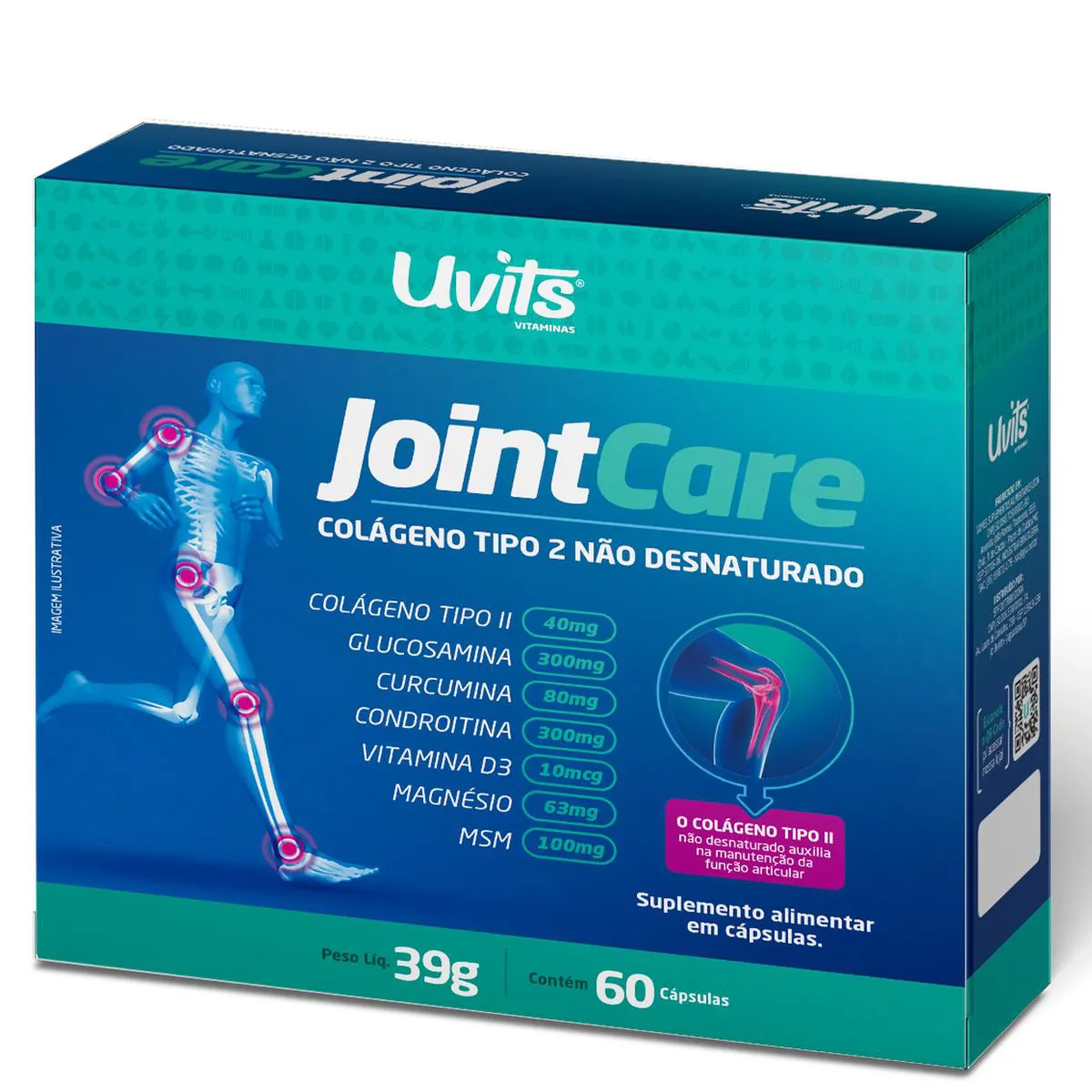 Joint Care 60 Cápsulas - Uvits SEM Sabor