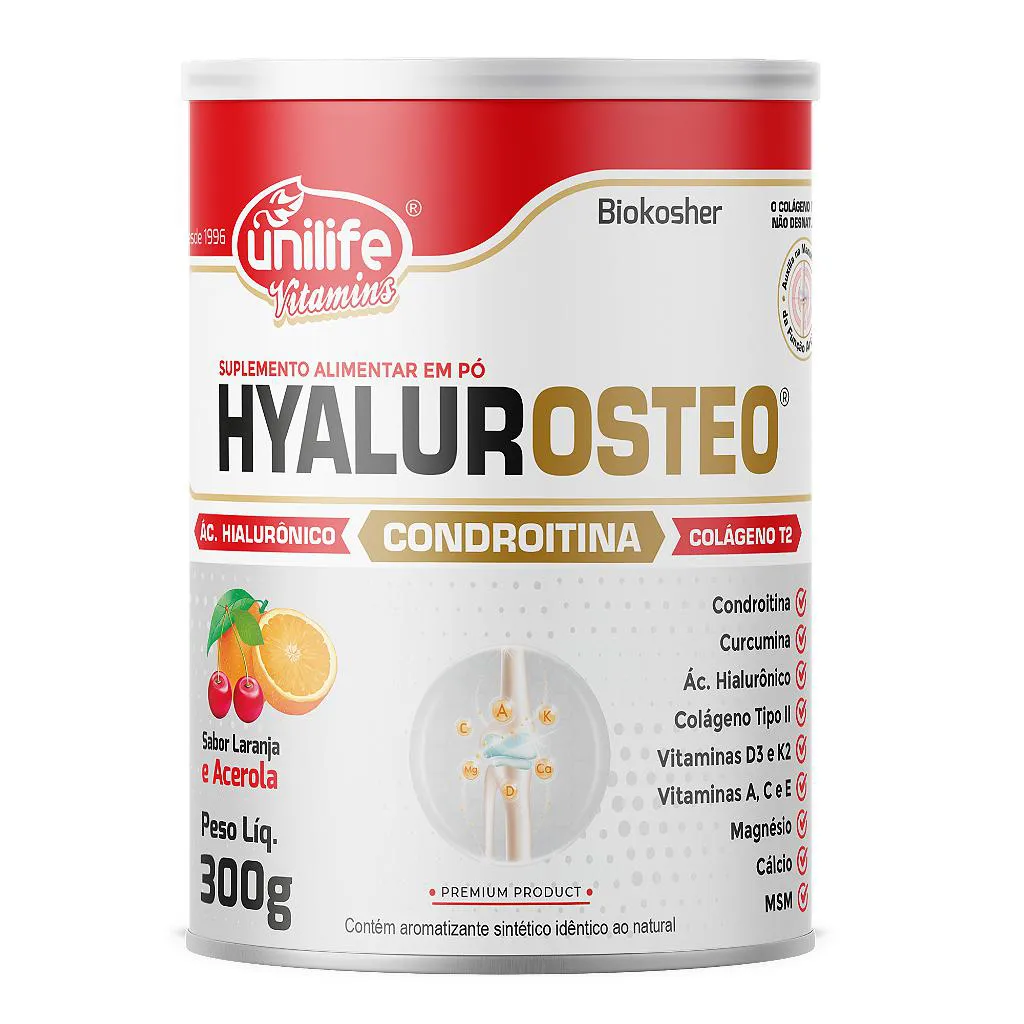 Hyalurosteo + Condroitina Solúvel / Sabor Lar / Acer. 300 G
