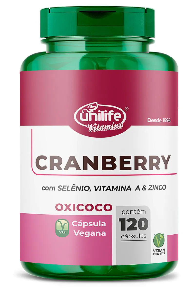 Cranberry com Selênio, Vitamina A e Zinco - 120 cápsulas