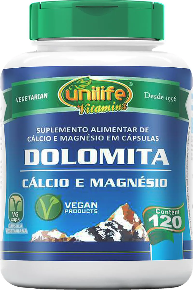 Dolomita - Cálcio e Magnésio - 120 cápsulas