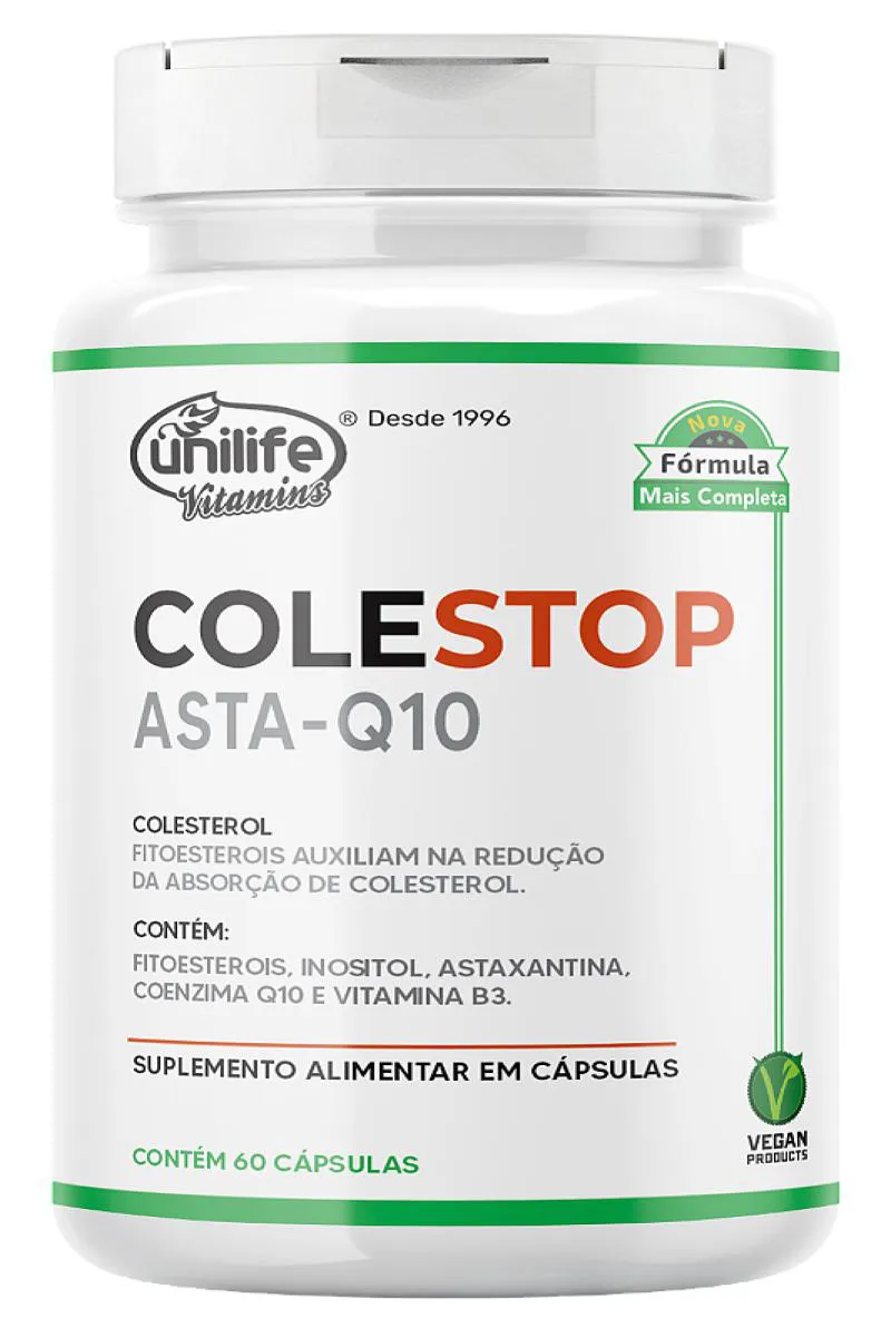 Colestop Asta - Q10 - Fitoesteróis - 60 cápsulas 450 Mg