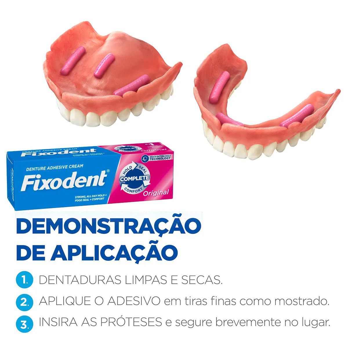 Creme Fixador de Dentadura Fixodent Original com 39g