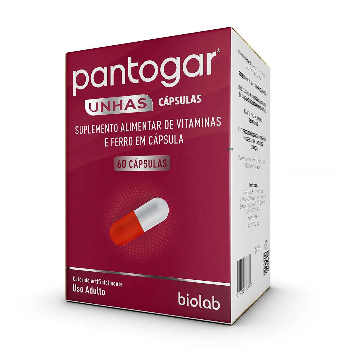 Suplemento Alimentar Lauton Biotina Plus 60 Cápsulas