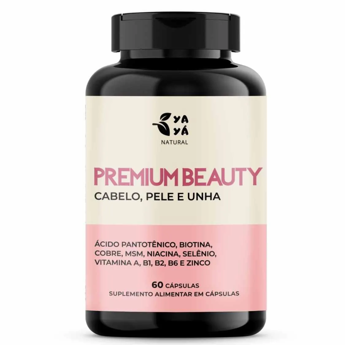Premium Beauty, Suplemento Alimentar para Cabelo Pele e Unha 60 cápsulas - Yayá Natural