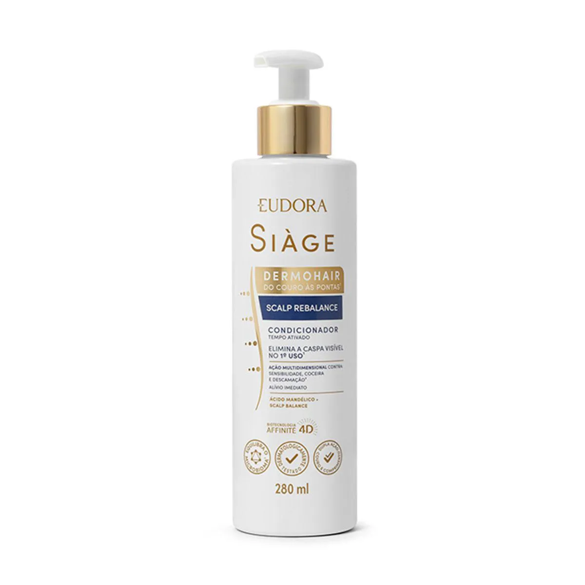 Kit Eudora Siàge DermoHair Anticaspa Shampoo 300ml + Condicionador 280ml + Sérum 48ml