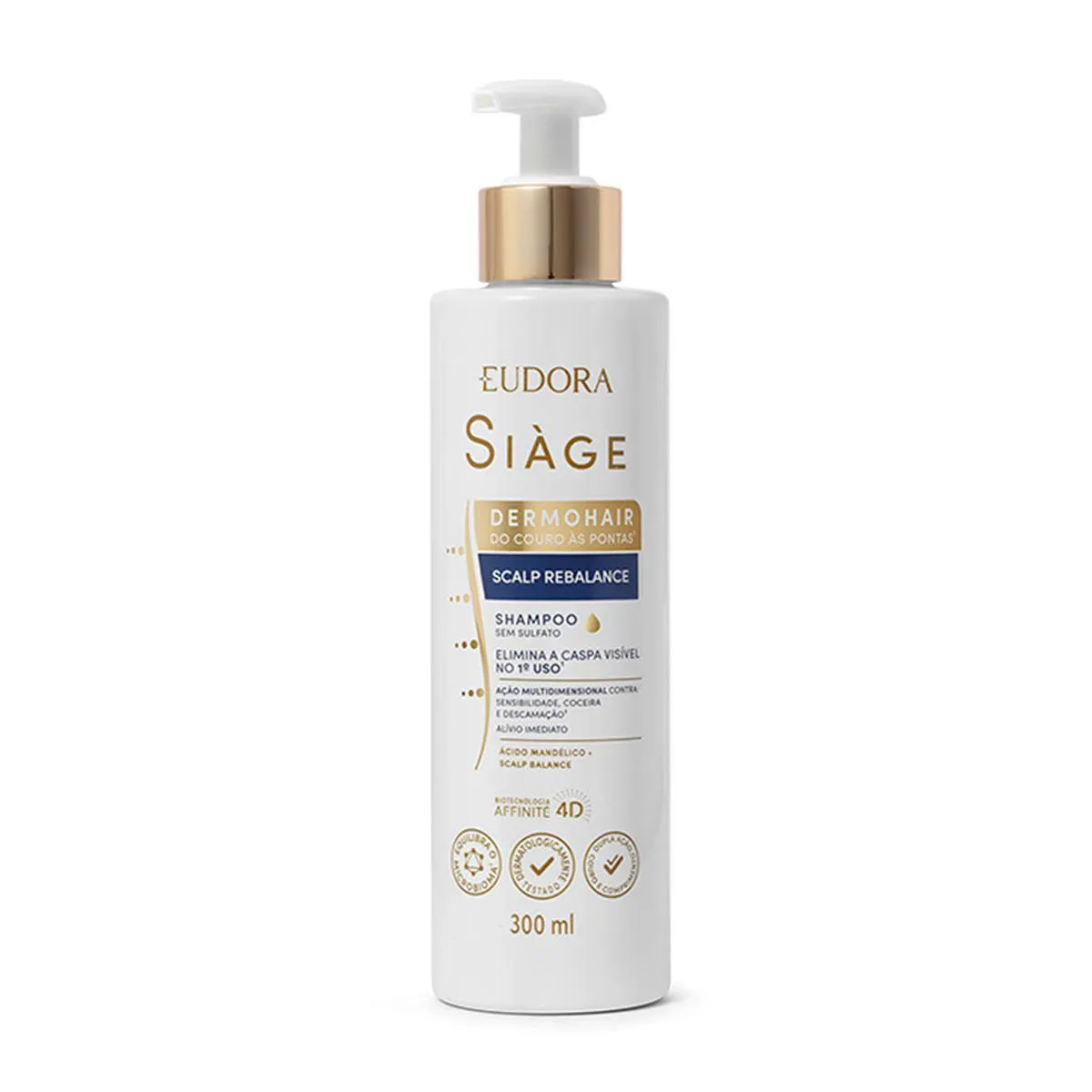 Kit Eudora Siàge DermoHair Anticaspa Shampoo 300ml + Condicionador 280ml + Sérum 48ml