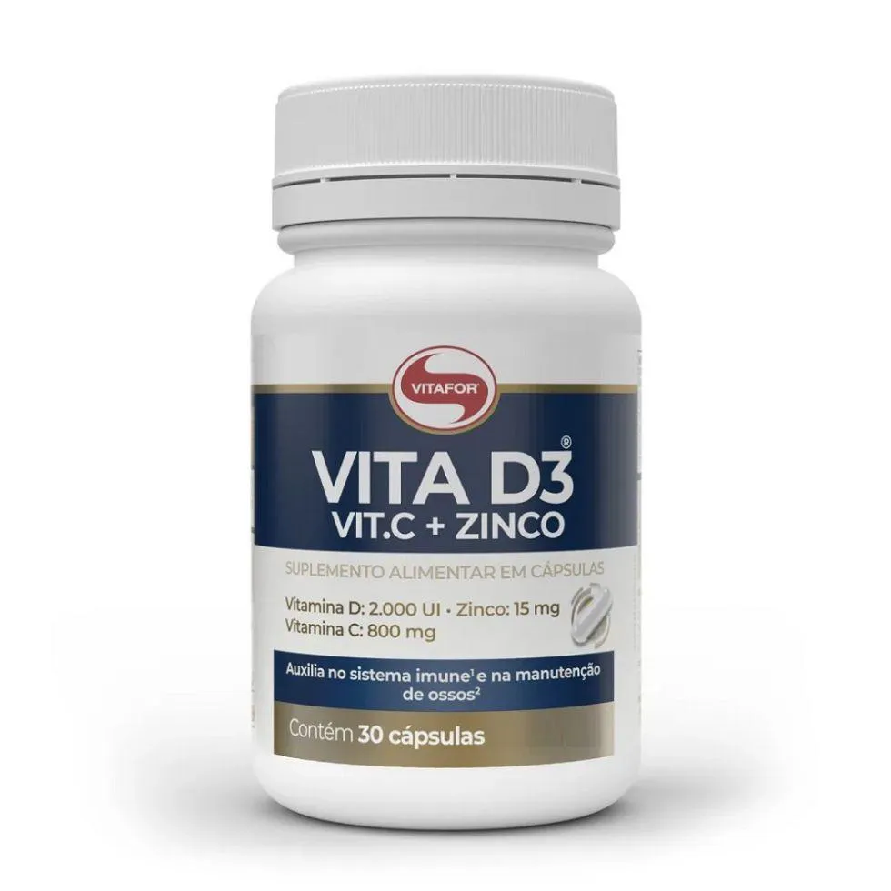 Vita D3 + Vit C + Zinco (30 cápsulas) - Padrão: Único