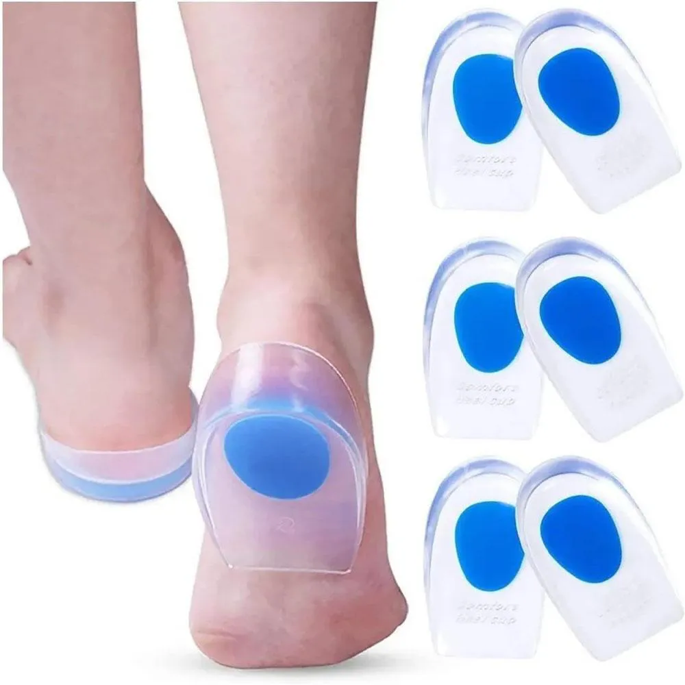 Palmilha Silicone Gel Sml Ortopédica Calcanhar Calcanheira Branco