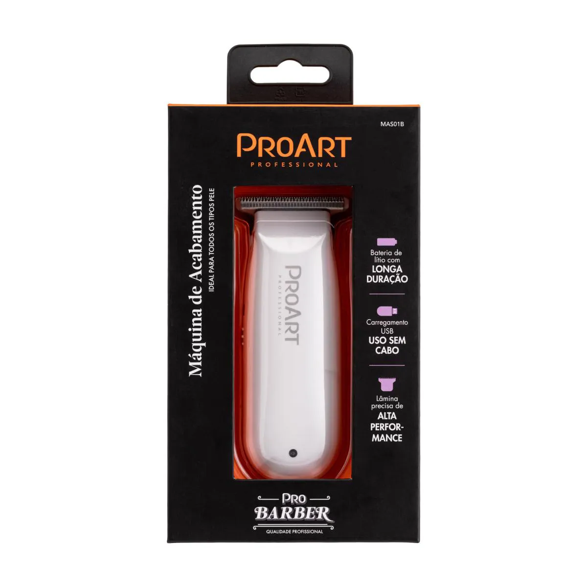 Máquina de Acabamento Profissional Mini Bivolt - Proart Branco