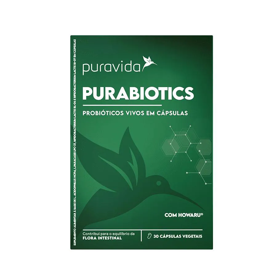 Suplemento Purabiotics Probiótico com 30caps - Puravida