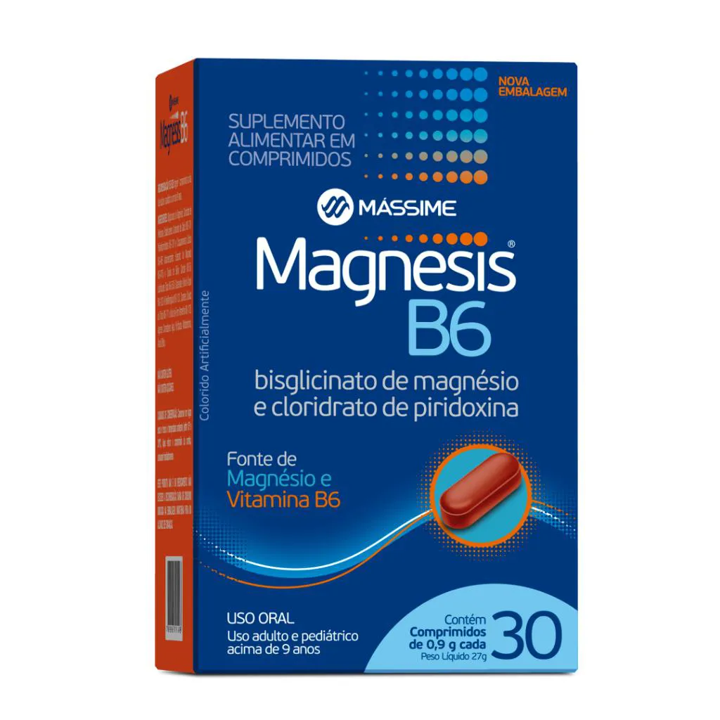 Magnesis B6 30 Capsulas - Fonte de Magnésio e Vitamina B6