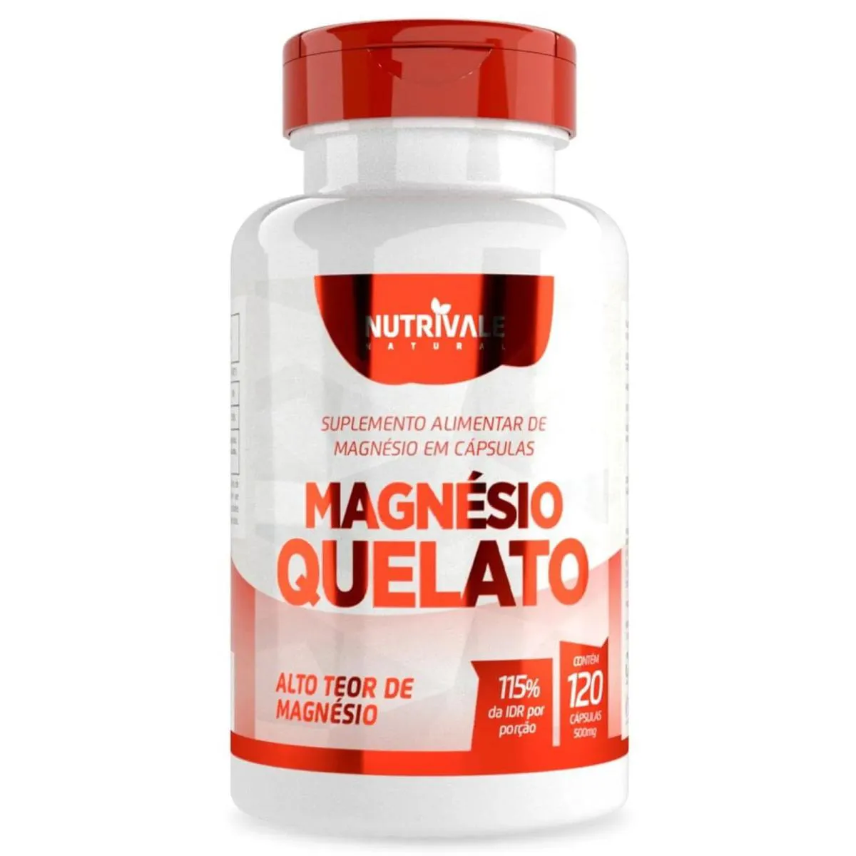 Magnésio Quelato 60 cápsulas - Nutrivale sem Sabor
