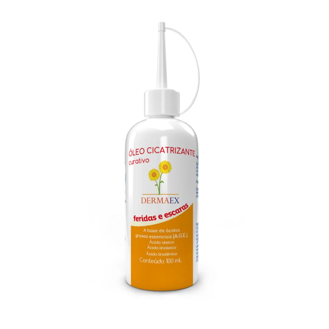 Óleo de Girassol Cicatrizante 100ml - Escaras e Feridas - Dermaex