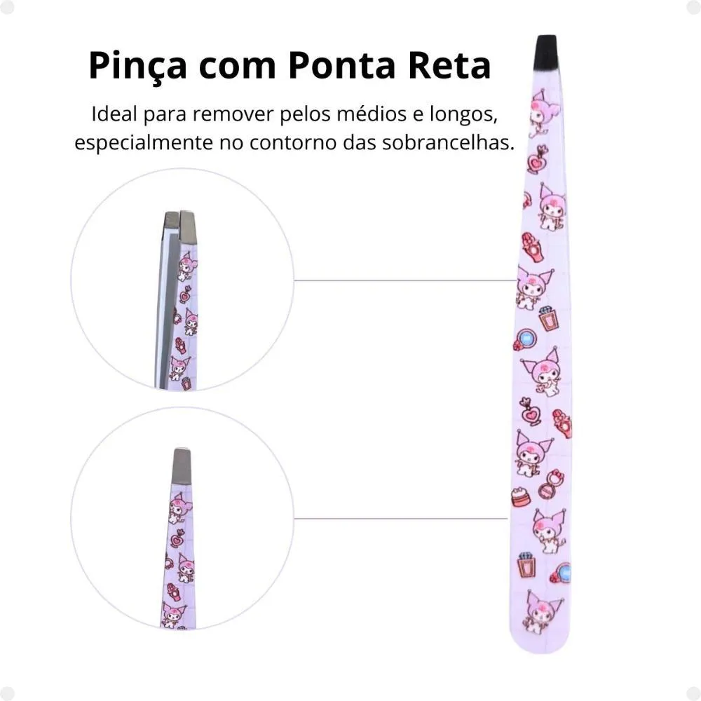 Kit de Pinças Estampadas Hello Kitty By Klass Vough Perfect Pinch Tool com 4 Twhk-10