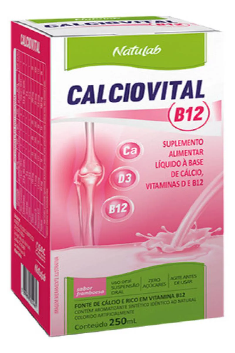Calciovital B12 Sabor Framboesa - 250ml - Natulab