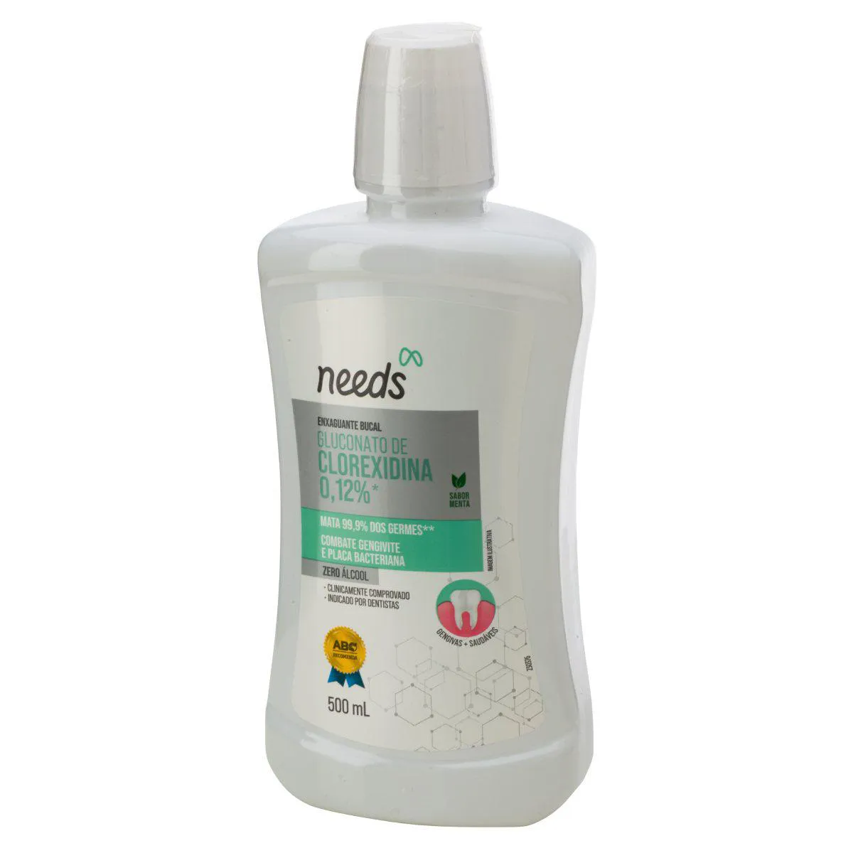 Enxaguante Bucal Needs Clorexidina 0,12% Menta Sem Álcool 500ml