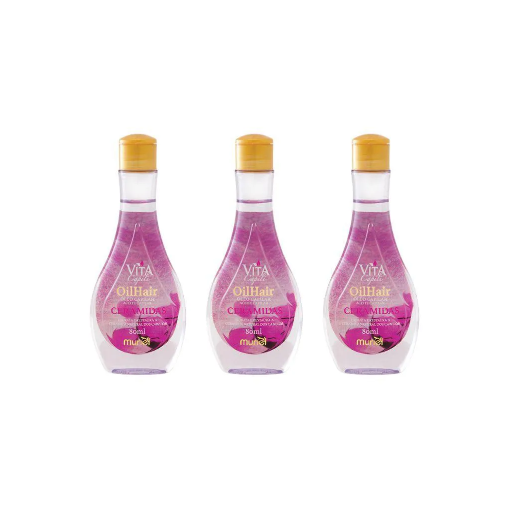 Oleo Capilar Muriel Vita Capili 80ml Ceramidas - Kit C / 3un