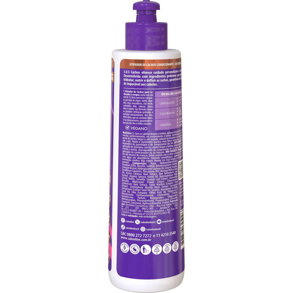 Ativador de Cachos Salon Line S.O.S Super Óleos Nutritivo 300ml