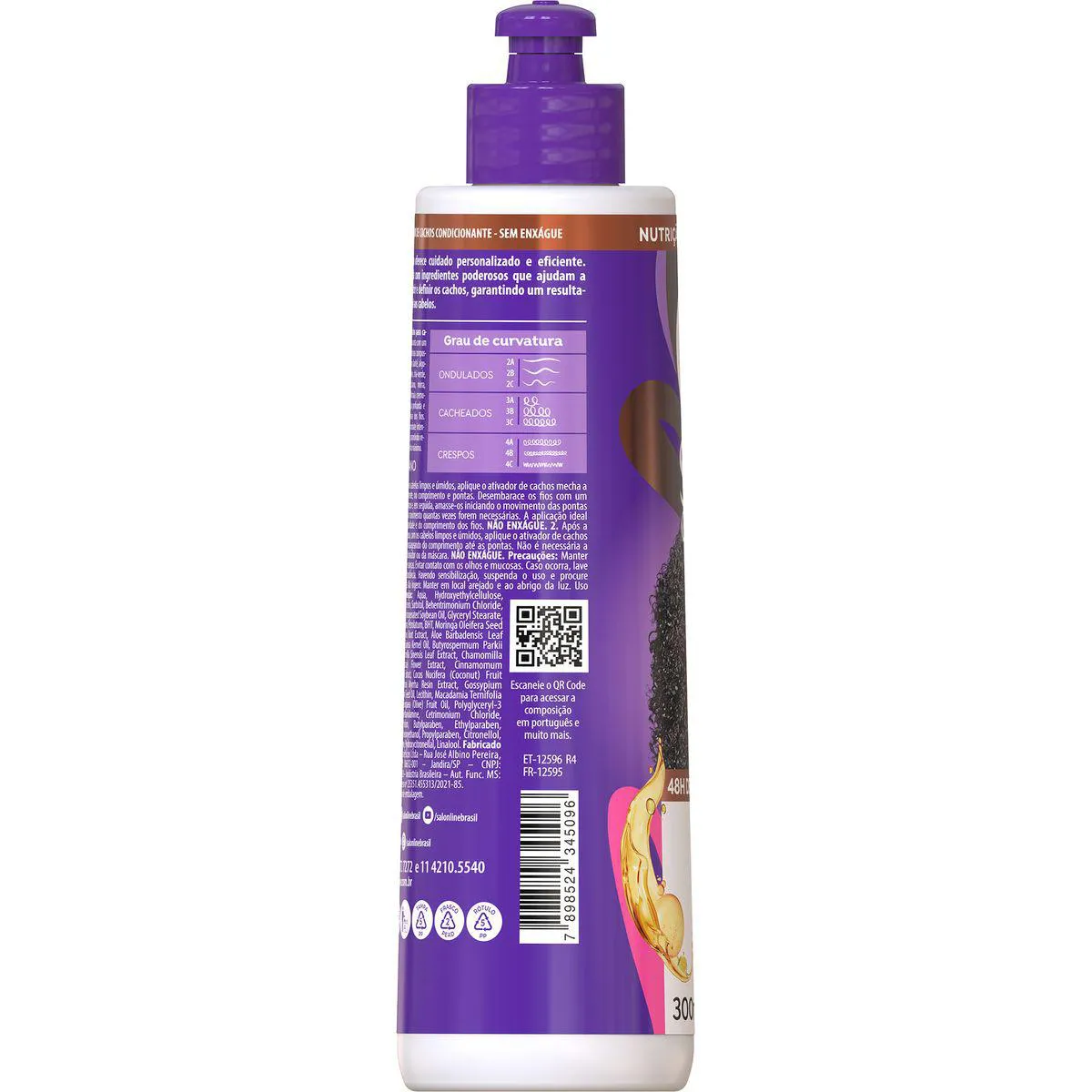 Ativador de Cachos Salon Line S.O.S Super Óleos Nutritivo 300ml