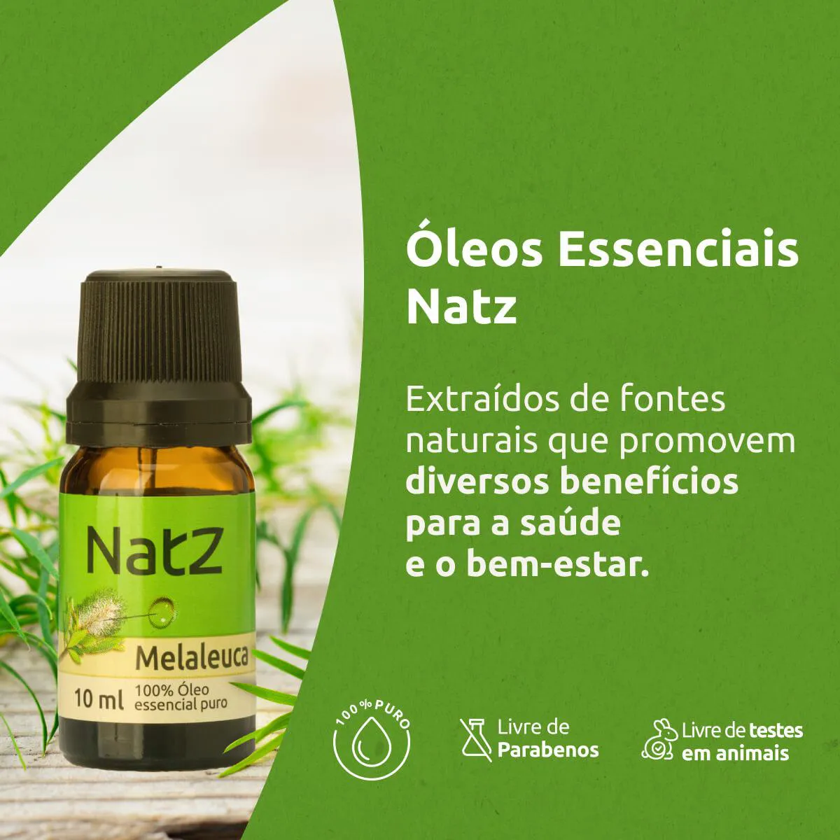 Óleo Essencial de Melaleuca Natz 10ml