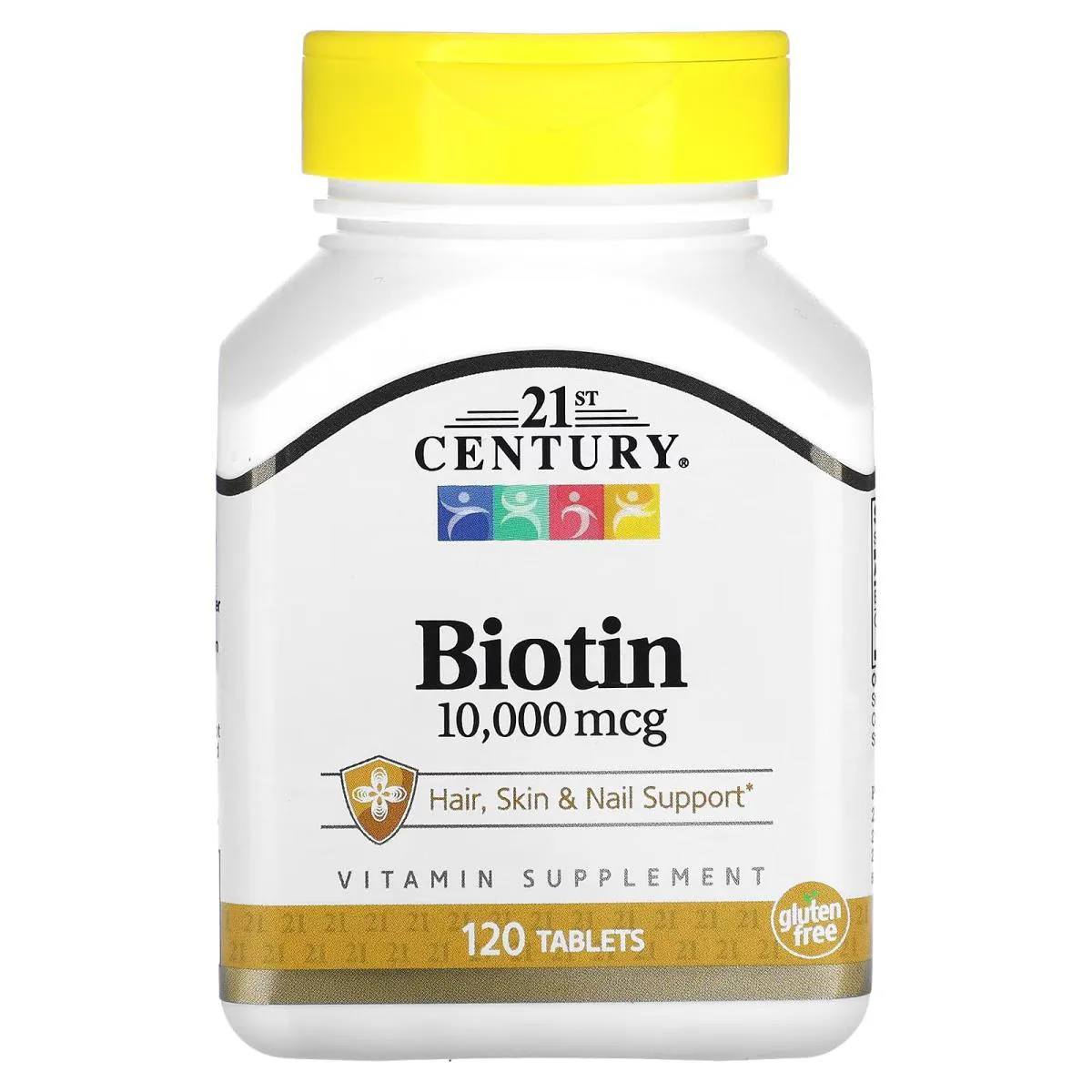 Biotina Biotin 10000 Mcg 120 comprimidos 21st Century