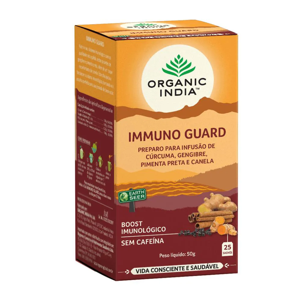 Chá Infusão Immuno Guard Caixa com 25 Saches 2g Organic India