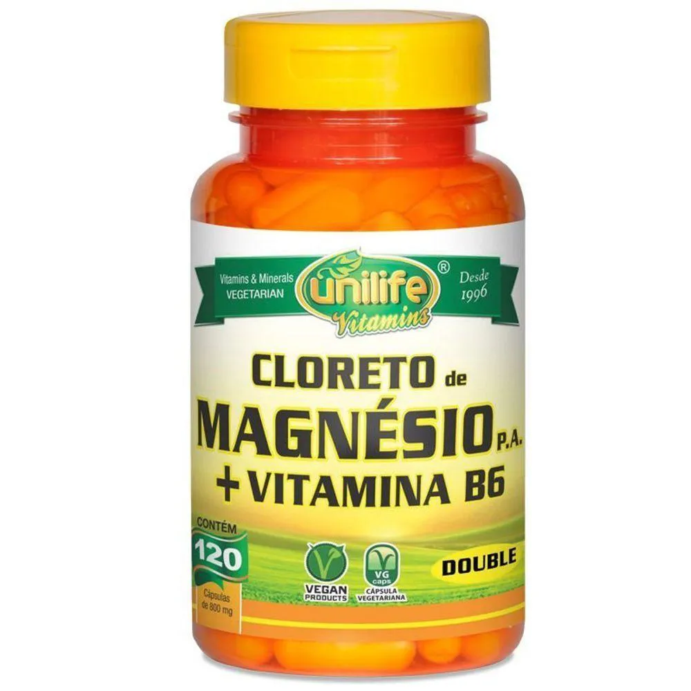 Kit 5 Cloreto de Magnésio P.a. 800mg 120cap