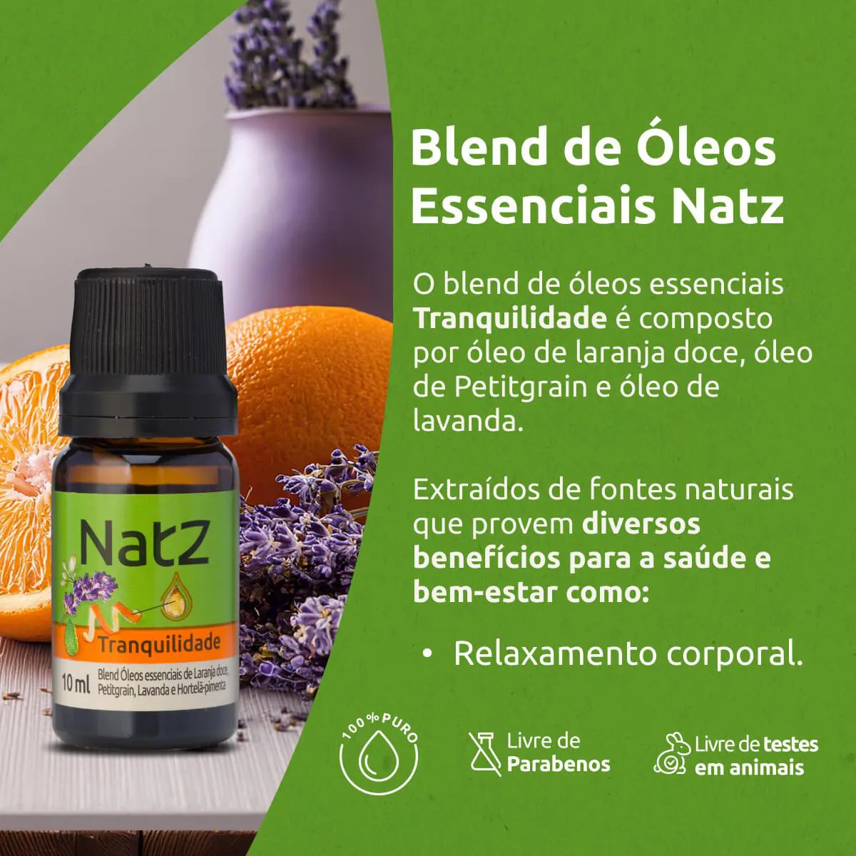 Óleo Essencial Blend Natz Tranquilidade 10ml