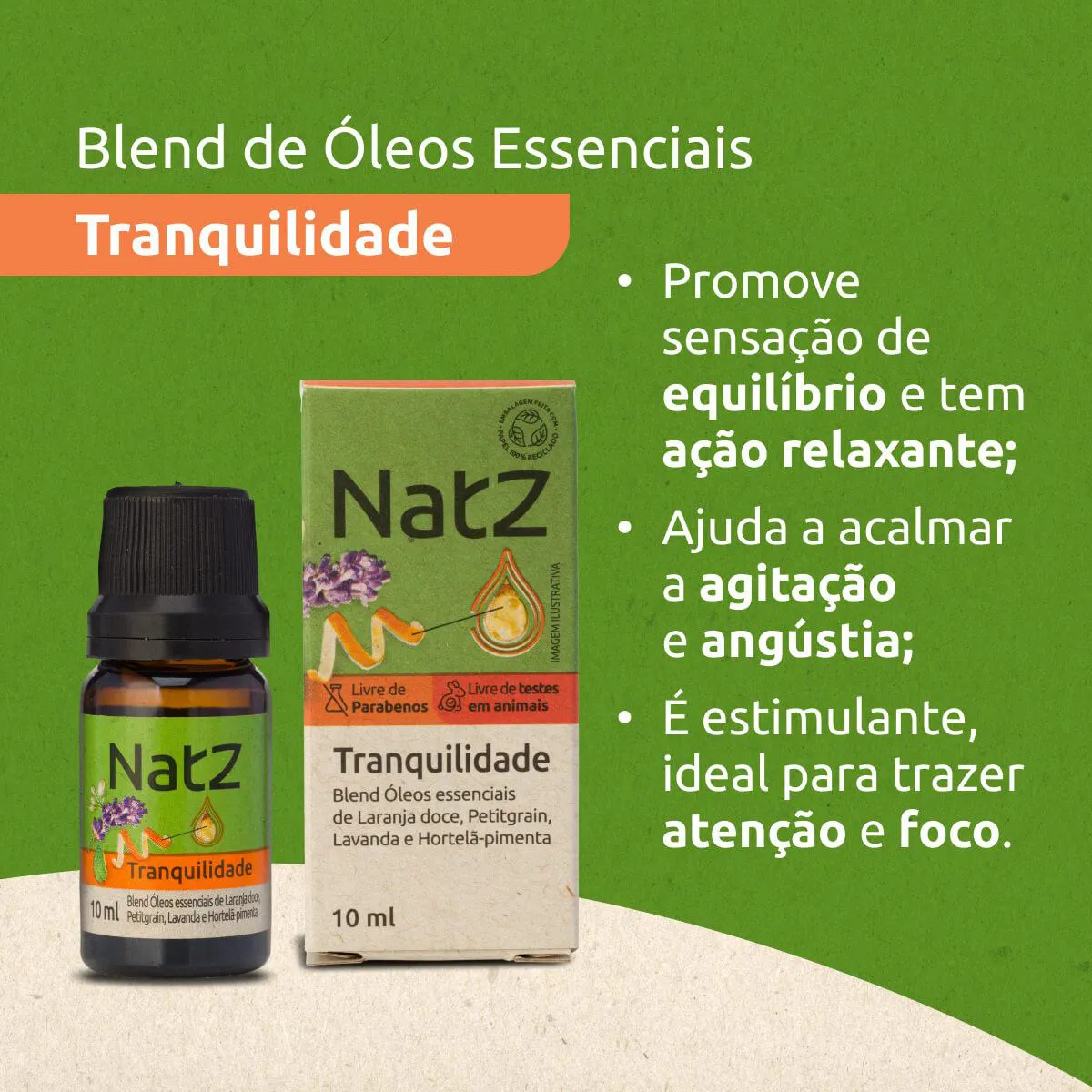 Óleo Essencial Blend Natz Tranquilidade 10ml