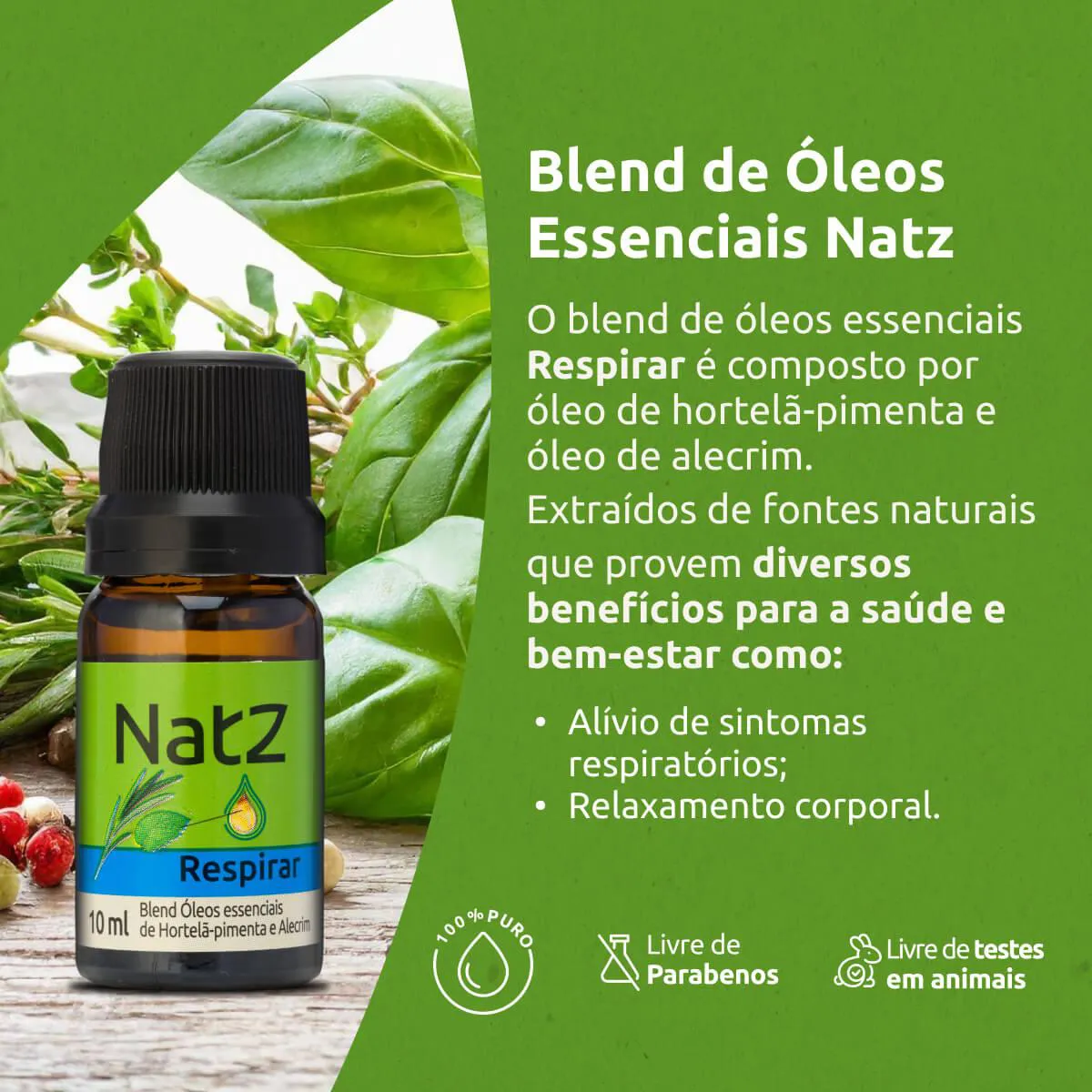 Óleo Essencial Blend Natz Respirar 10ml