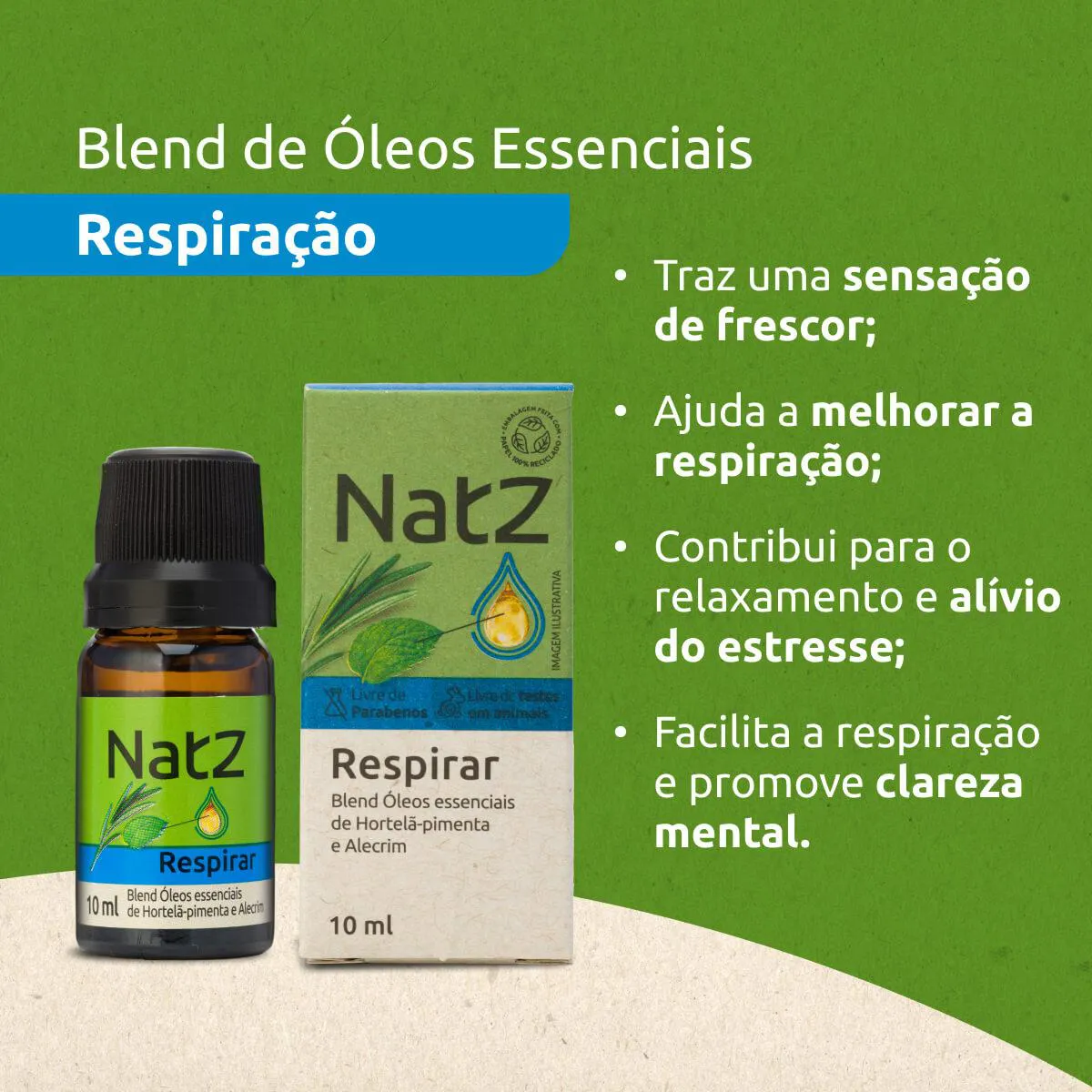Óleo Essencial Blend Natz Respirar 10ml