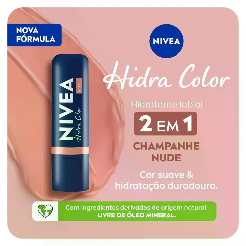 Protetor Labial Nivea Hidra Color Nude 4,8g