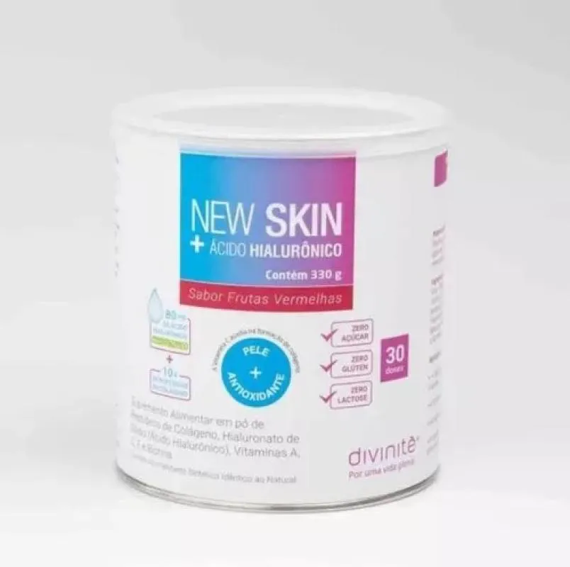 Vitamina New Skin Ácido Hialurônico Frutas Vermelha-divinitè