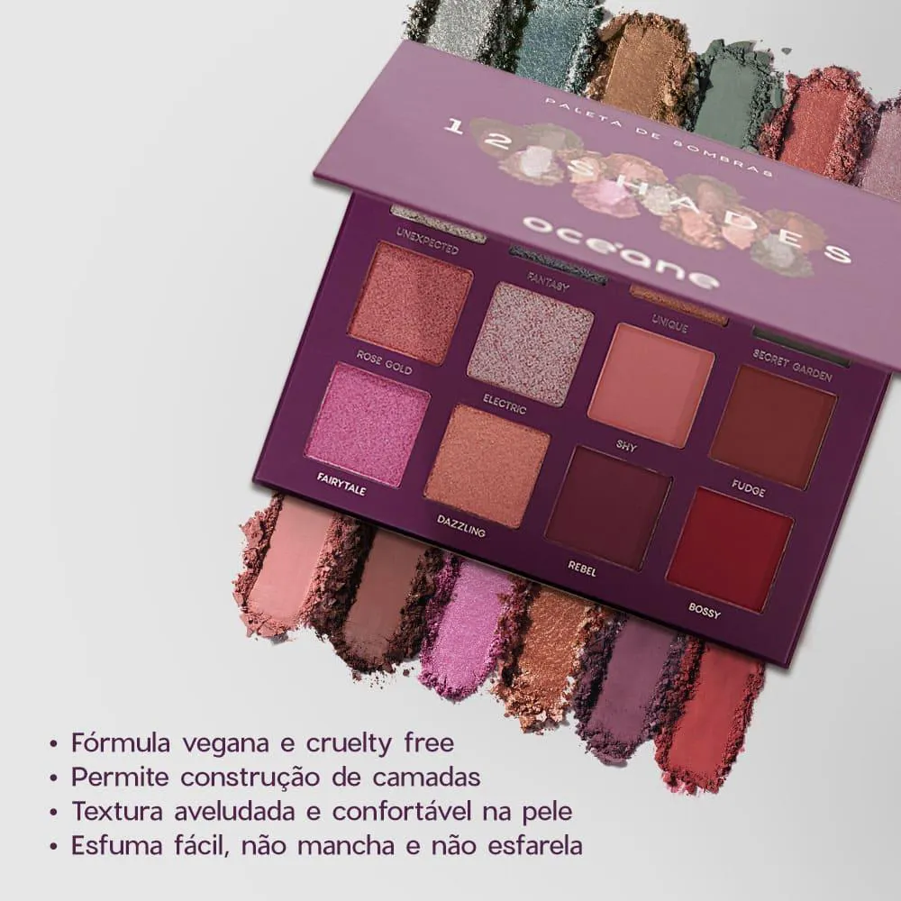 Paleta de Sombras - 12 Shades Océane Purple 26,5g