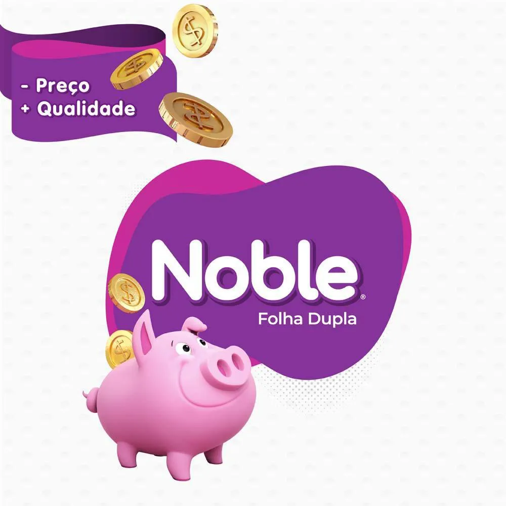 Papel Higiênico Noble Neutro Folha Dupla 12 Rolos de 20m