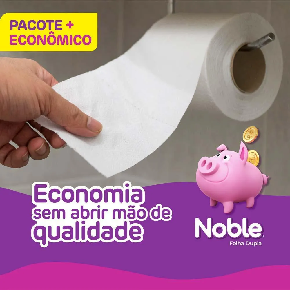Papel Higiênico Noble Neutro Folha Dupla 12 Rolos de 20m