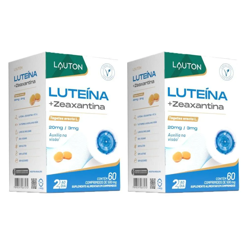 Kit 2x Luteína com Zeaxantina 60 comprimidos - Lauton