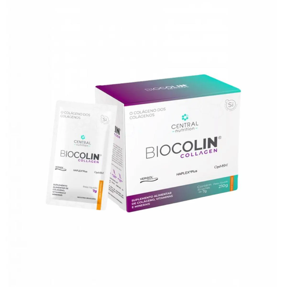 Biocolin Collagen- Central Nutrition- Tangerina 30 Sachês