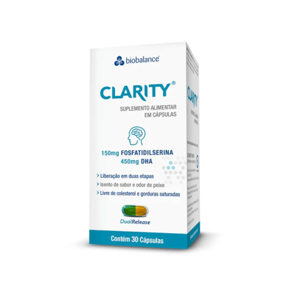 Clarity Fosfatidilserina 150mg Dha 450mg 30 cápsulas Biobalance