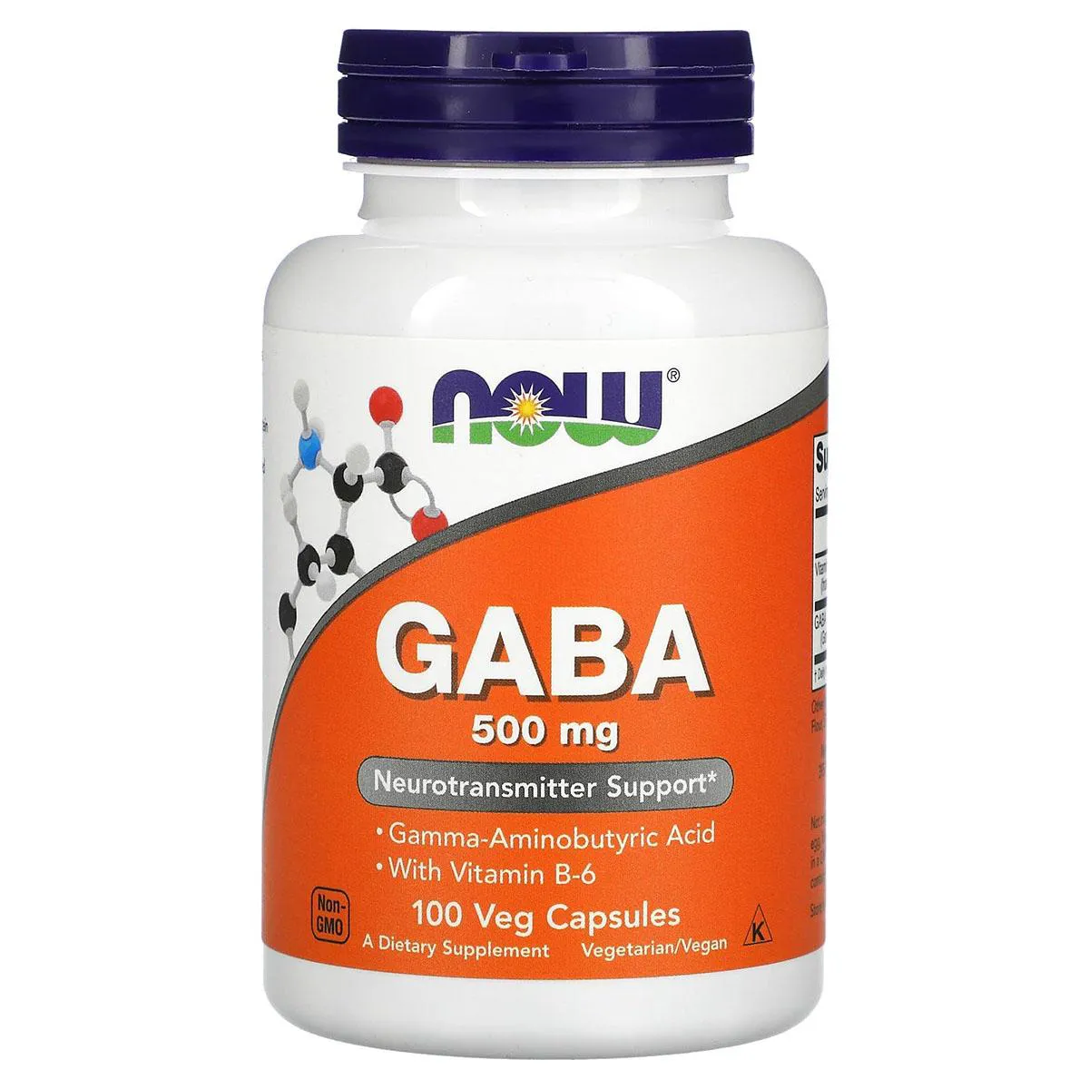 Gaba 500mg 100 Capsulas Veganas - Now Foods