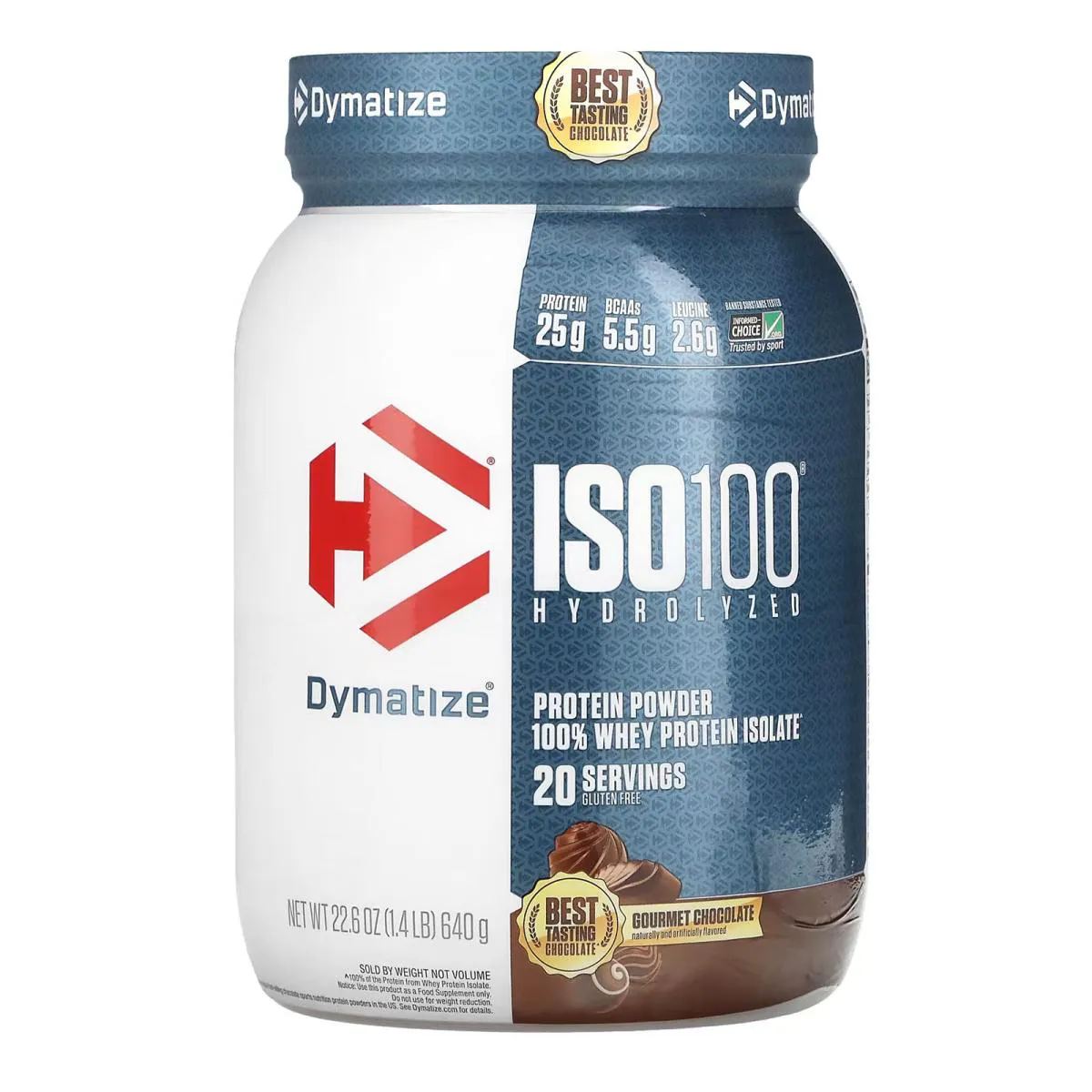 Iso 100 Hidrolisado Chocolate Gourmet 640g (1,4lbs) - Dymatize Nutrition