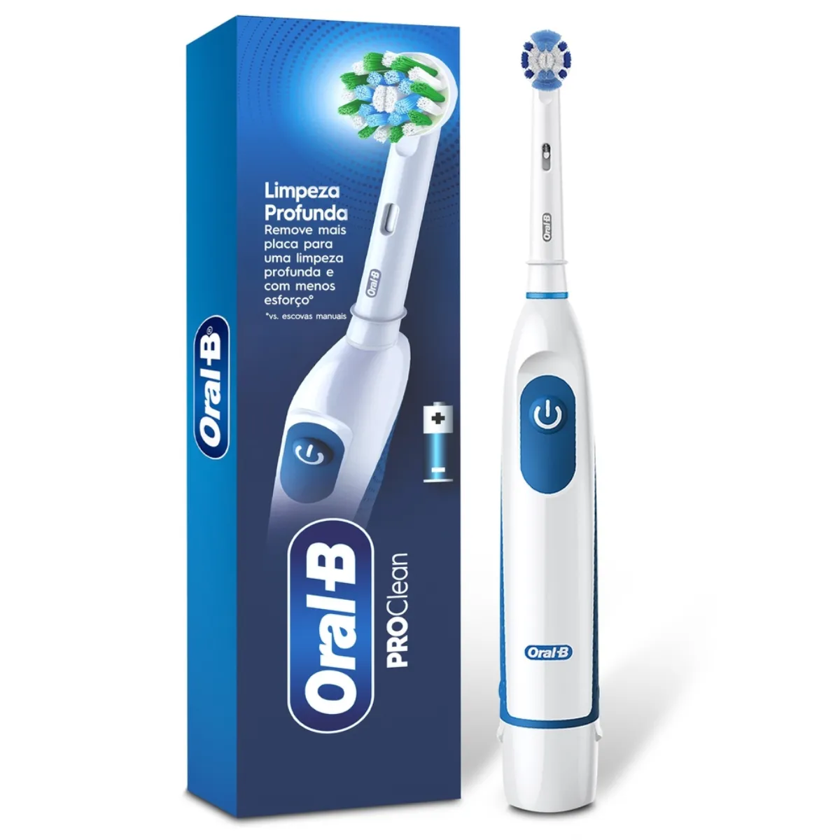 Kit Oral-B Escova de Dente Elétrica Pro-Clean Power + Pasta de Dente 3D White 3 unidades com 70g cada
