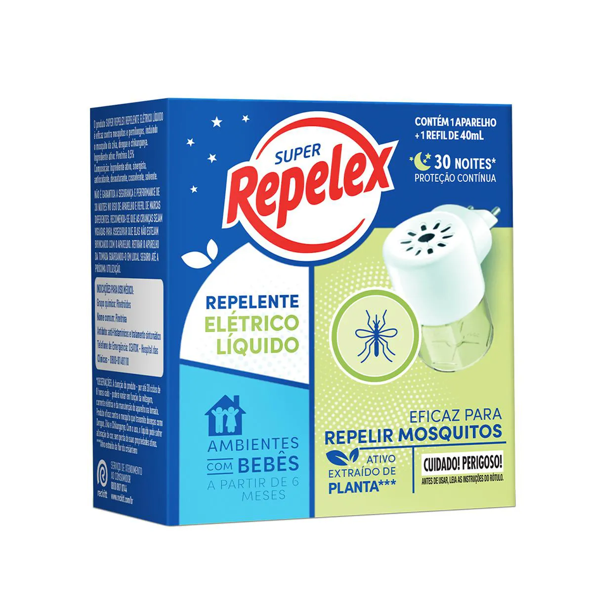 Kit Repelex Aparelho Elétrico + Repelente 30 Noites 40ml